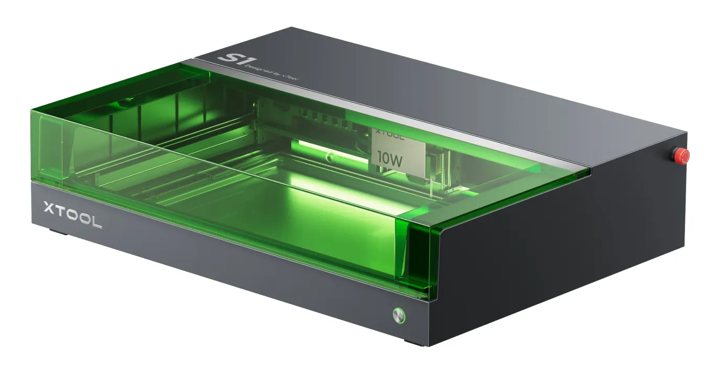 Graveur et découpeur laser xTool S1 à caisson fermé, capot vert transparent